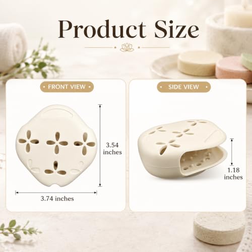 Ideal Swan Silicone Shower Steamer Holder - Beige Suction Cup Tray