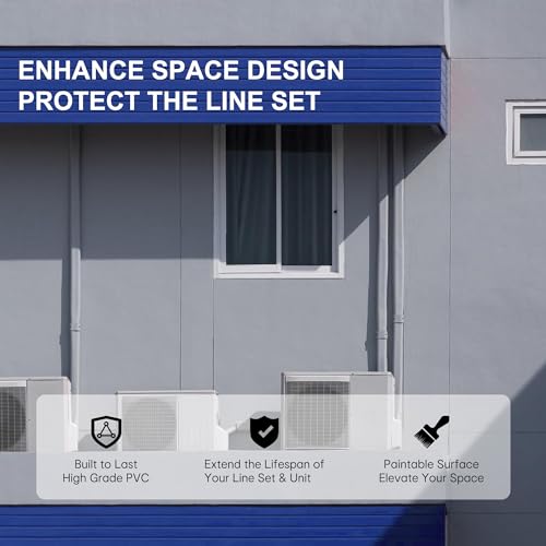 3" White Line Set Cover for Ductless Mini Split AC Systems