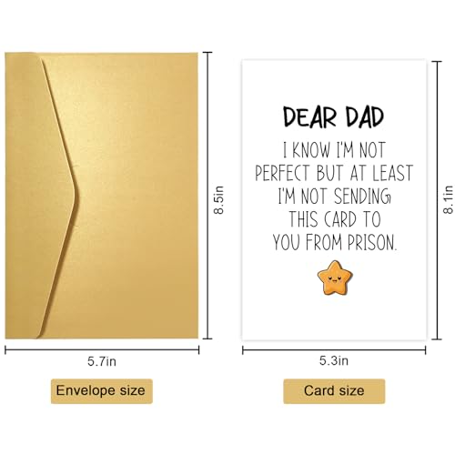 Funny Father's Day Card from Daughter/Son - 5.3x8 Inches