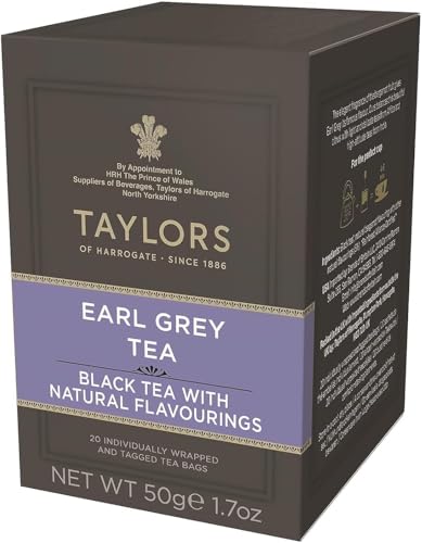 Taylors of Harrogate Earl Grey Black Tea Bags - 20 Individually Wrapped