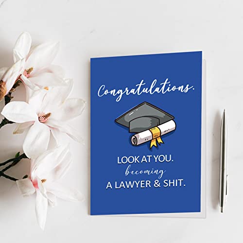 Funny Graduation Card for Law Students - Celebrate Becoming a Lawyer