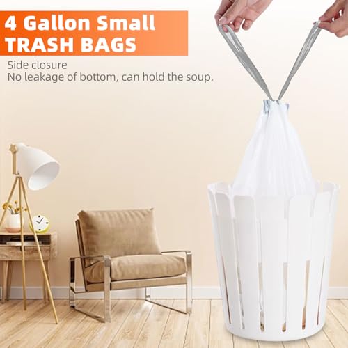 4 Gallon Small Trash Bags - 105 Count, Tear-Resistant & Leak-Proof