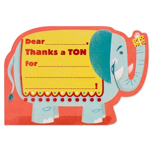 Personalized Thank You Card for Kids - Elephant Design