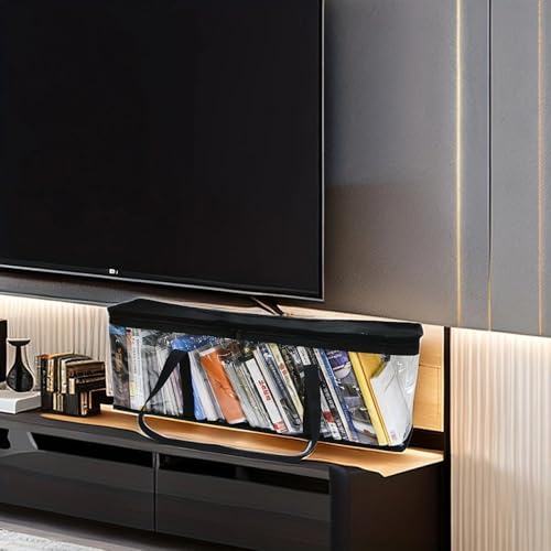 DraCra Large DVD Storage Bag - Clear Media Organizer for 40 CDs