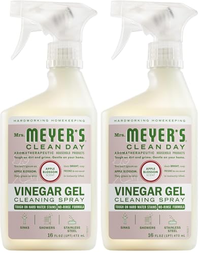 Mrs. Meyer's Vinegar Gel Cleaning Spray - Apple Blossom, 16 Fl Oz (Pack of 2)