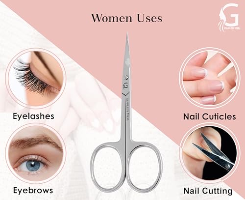 GOALIEX Curved Nail Cuticle Scissors Stainless Steel Grooming Tool