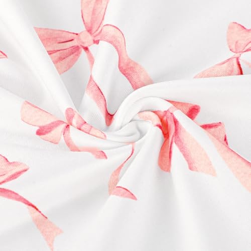 DAYEEBALL Toddler Pillowcase 2-Pack, Pink Bow Print, Fits 12x16 to 14x20