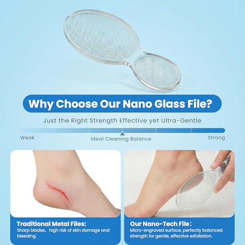 KPEBN Nano Glass Foot File & Callus Remover for Cracked Heels