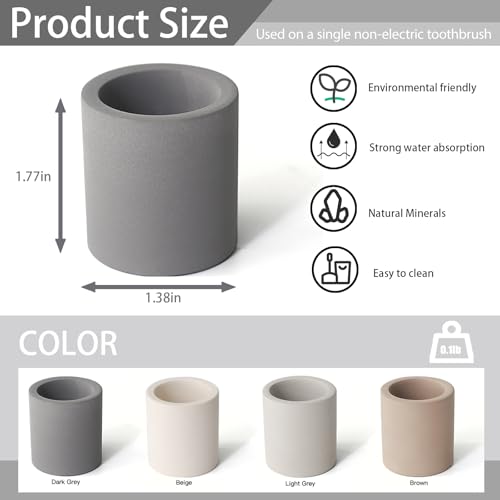 Diatomite Toothbrush Holder - Quick Dry & Space Saving Design