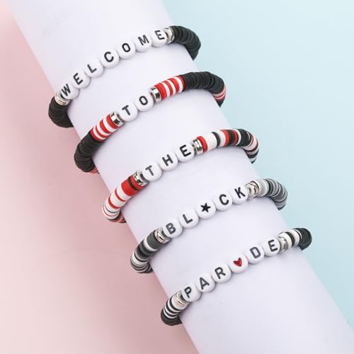 IDesign Punk Rock Black Bracelet Set - Concert & Party Jewelry - Welcome