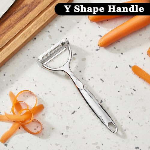Hadnves 2-in-1 Vegetable Peeler and Grater - Zinc Alloy Slicer