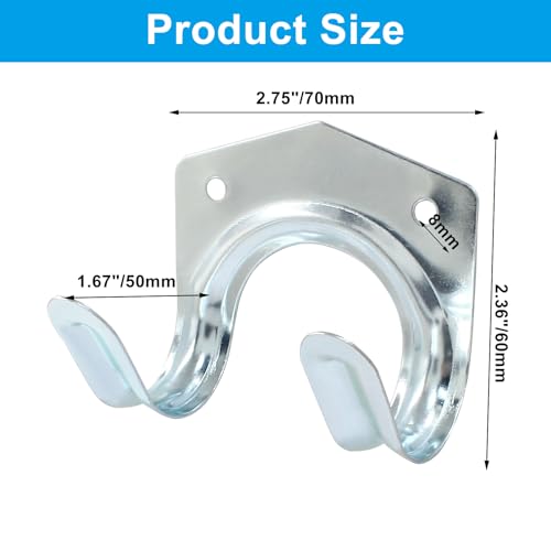 Coufce 10-Pack Heavy Duty Steel Wall-Mounted Tool Storage Hooks