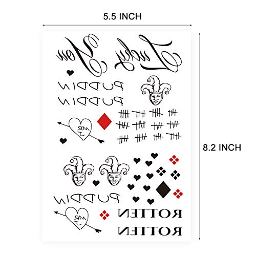 Leoars Temporary Tattoos for Women Girls Kids, 3 Sheets Fake Waterproof Tattoo Stickers for Halloween Costume Party Makeup