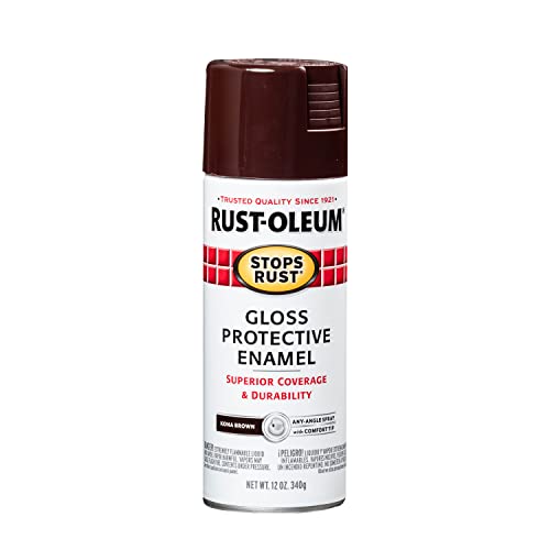 Rust-Oleum Stops Rust Gloss Spray Paint 12 oz Kona Brown - Weatherproof