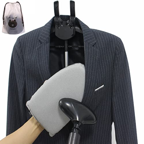 TONINT Garment Steamer Hanger with Ironing Gloves, Portable Clothes Steamer Rack