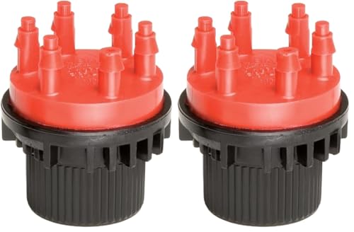 Rain Bird 6-Port Drip Irrigation Manifold, 2 GPH, 1/2" NPT x 1/4" Drip (Pack of 2)