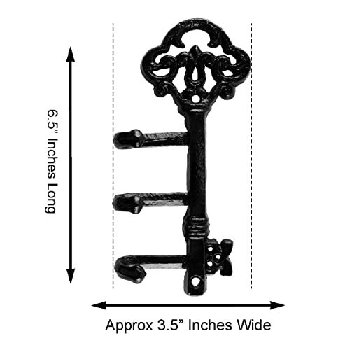 Antique Skeleton Key Wall Holder with 5 Hooks