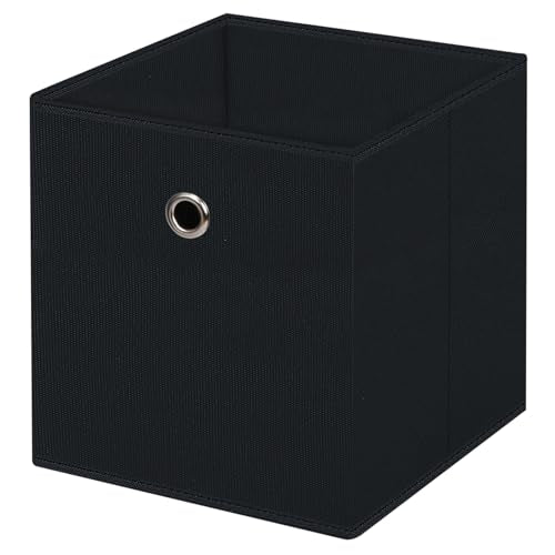 13-Inch Black Collapsible Fabric Storage Cube - 1 Pack