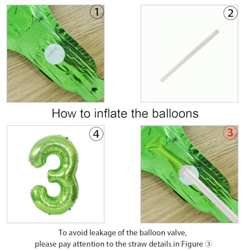 40 Inch Beige Number 3 Balloon Set with Latex Balloons