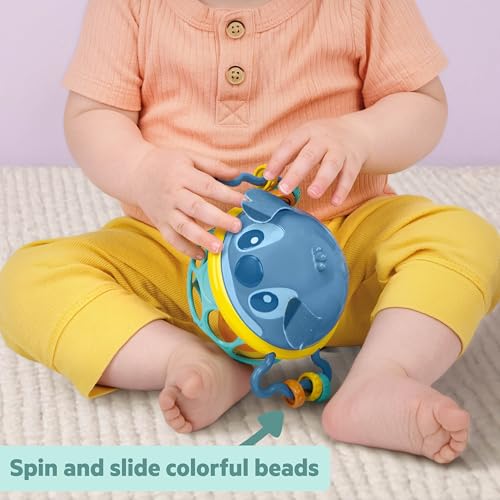 Disney Baby Stitch Oball Rattle for Infants 0-6 Months - Sensory & Grasp Toy