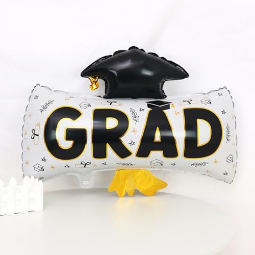 Graduation Diploma & Cap Foil Balloons - Congrats Grad Decor