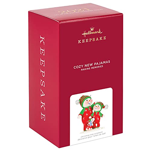 Hallmark Keepsake Christmas Ornament 2021, Making Memories Snowmen Cozy New Pajamas