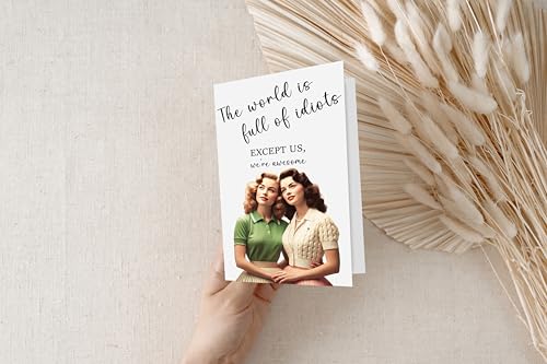 Gelid Full of Idiots Funny Birthday Greeting Card for Women, Sister & Bestie - Humorous US Version