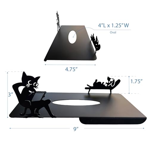 Funny Cat Psychiatrist Tissue Box Cover - Matte Black Steel