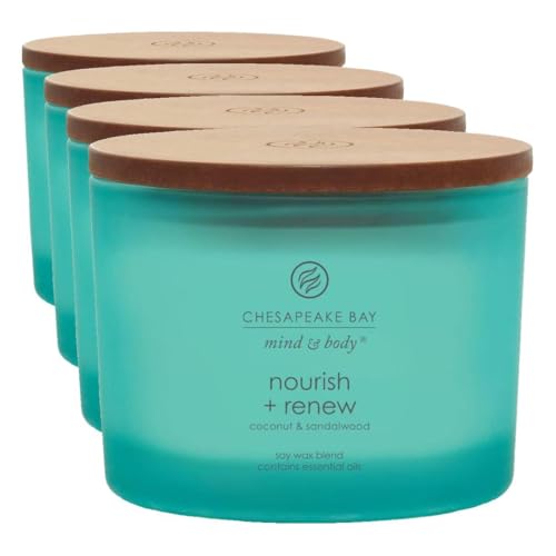 Chesapeake Bay Candle 11oz Nourish + Renew Candle - Coconut & Sandalwood (Pack of 4)