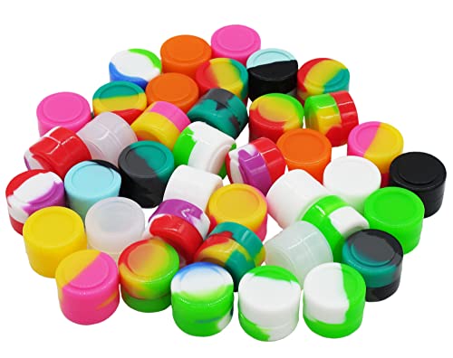 Pearwell 20-Pack 2ml Silicone Wax Containers - Non-Stick Assorted Colors