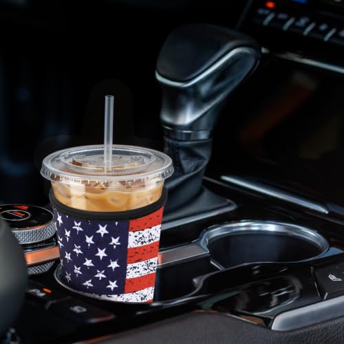 Amintiri Reusable Neoprene Iced Coffee Sleeve 3-Pack - Black Leopard Walk