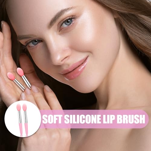 Mozeat Lens 12Pcs Silicone Lip Mask Applicator and Lipstick Brushes