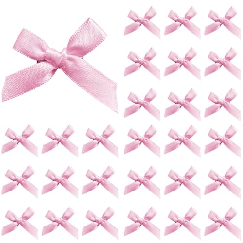 Pink Hair Bows 30 Pcs Mini Ribbon Bowknot Claw Clips for Women
