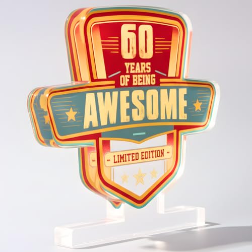 60th Birthday Gift for Men - Inspirational Acrylic Decor Sign