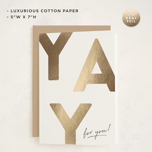 Minted Gold Foil Congratulations Card - 5x7 with Envelope