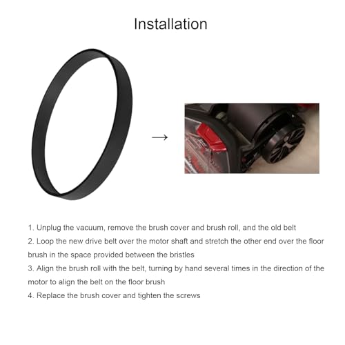 JIEPRO Replacement Vacuum Belts for Bissell CleanView & PowerLifter (2 Pack)