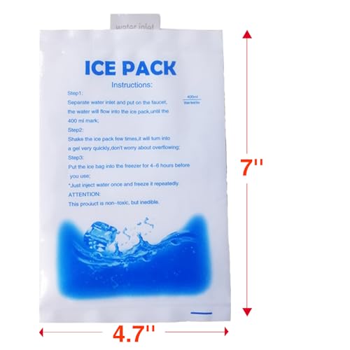 12Pcs Gel Ice Packs for Cooling Vest - Cold Packs for Ice Cooling Safety Vest, Reusable Ice Packs for Injuries Food Preservation