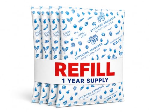 Fridgie Ethylene Gas Absorber Refill Pack - 4 White Packets
