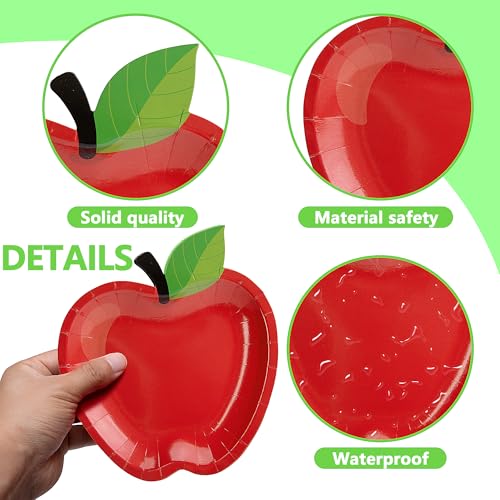 7-Inch Apple Paper Plates - 50PCS Disposable Tableware for Parties