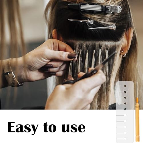 KALIONE 11 Pcs Hair Extension Heat Shield Guards and Crochet Hook Tool Kit