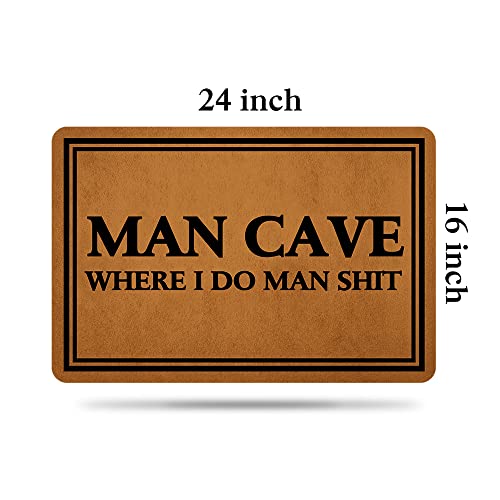 Ytanie Man Cave Doormat - Funny Welcome Mat for Front Door