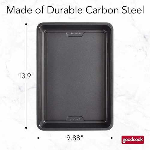 GoodCook PRO Nonstick Oblong Baking Pan, 9x13-Inch, Gray