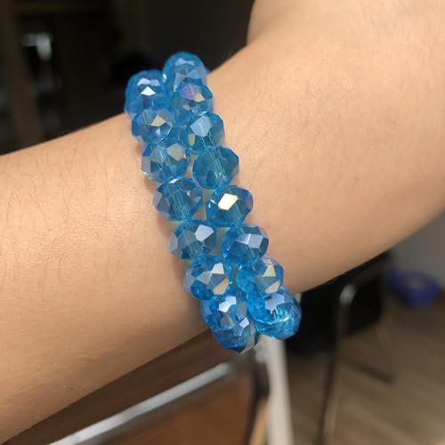 Lake Blue AB Faceted Glass Beads for Jewelry Making - 400PCS