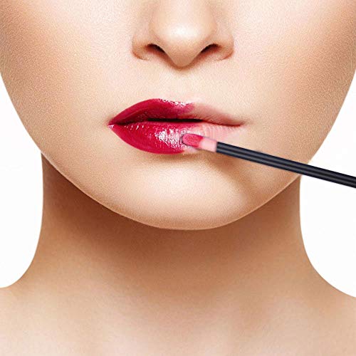 BTYMS 100-Piece Disposable Lip Gloss Applicators & Lint-Free Doe Foot Wands