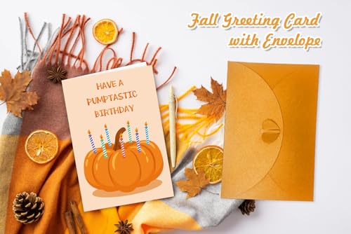 Pumpkin Birthday Card - Have A Pumptastic Birthday | 4" x 6"
