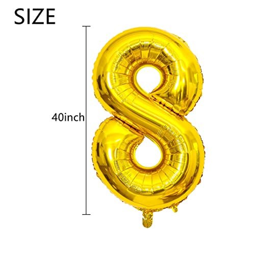 Gold 40-Inch Jumbo 58 Number Balloons for Birthday & Anniversary
