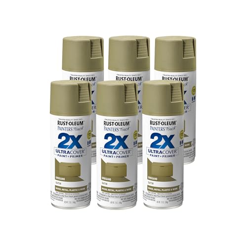Rust-Oleum Painter's Touch 2X Satin Oregano Spray Paint, 6 Pack - 12 oz