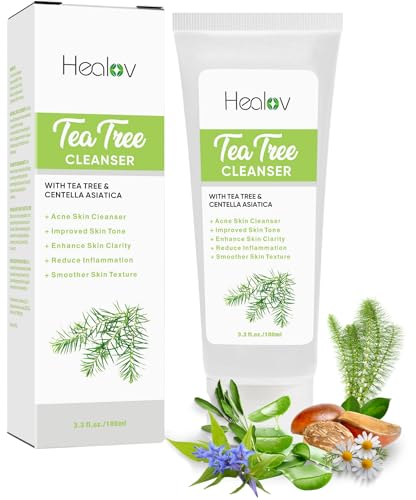 Herblov Tea Tree Face Wash & Acne Cleanser with Aloe Vera