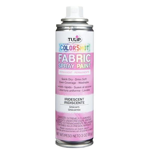 Tulip ColorShot Iridescent Fabric Spray Paint, 3oz - Unicorn Shimmer