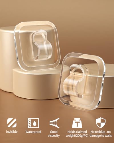 ispneay 50-Pack Adhesive Mini Light Hooks for Damage-Free Wall Mounting